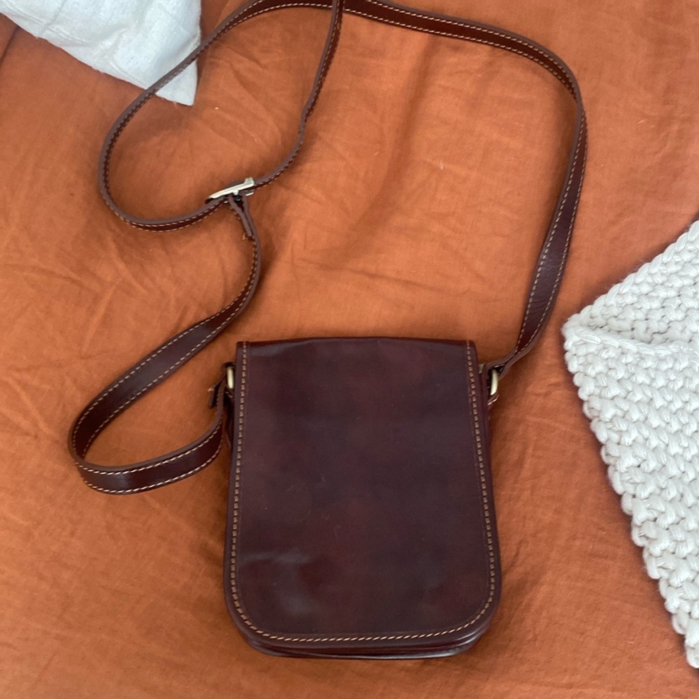 Brown leather bag made in Italy
